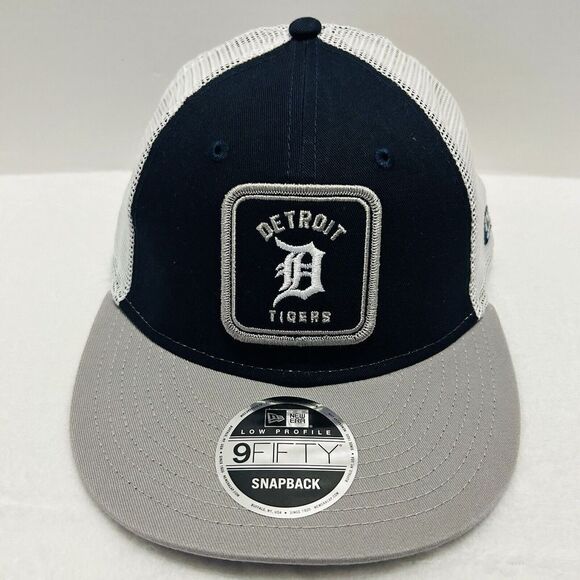 New Era Detroit Tigers Squared Low Profile 9FIFTY‎ Snapback Hat Adjustable Blue - Picture 2 of 6